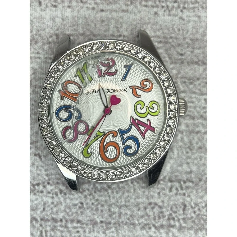 Betsey Johnson Watch Head Colorful Numbers Rhinestone Bezel Parts Repair‎
